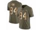Men Nike Denver Broncos #94 Domata Peko Limited Olive/Gold 2017 Salute to Service NFL Jersey