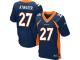 Men Nike NFL Denver Broncos #27 Steve Atwater Authentic Elite Navy Blue Jersey