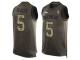 Men's Denver Broncos #5 Joe Flacco Green Salute to Service Tank Top Football Jersey