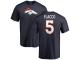 Men's Denver Broncos Joe Flacco NFL Pro Line Navy Name & Number Logo T-Shirt