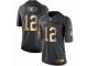 Men's Nike Denver Broncos #12 Paxton Lynch Limited Black Gold Salute to Service NFL Jersey