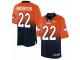 Men's Nike Denver Broncos #22 C.J. Anderson Limited Orange Navy Fadeaway NFL Jersey