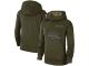 Women's Denver Broncos Nike Olive Salute to Service Team Logo Performance Pullover Hoodie