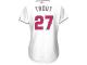 Women's New Los Angeles Angels of Anaheim Mike Trout Majestic White Mother's Day Cool Base Jersey