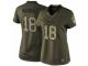 Women's Nike Denver Broncos #18 Peyton Manning Limited Green Salute to Service NFL Jersey