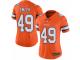 Women's Nike Denver Broncos #49 Dennis Smith Limited Orange Rush NFL Jersey