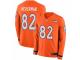 Youth Nike Denver Broncos #82 Jeff Heuerman Limited Orange Therma Long Sleeve NFL Jersey